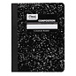 MEAD Mead 09932 9 3/4" x 7 1/2" Black Marble College Rule 1 Subject Composition Book - 100 Sheets