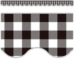 Teacher Created Resources Black and White Gingham Scalloped Border Trim [TCR5817]