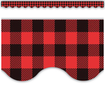 Teacher Created Resources Red and Black Gingham Scalloped Border Trim [TCR5881]