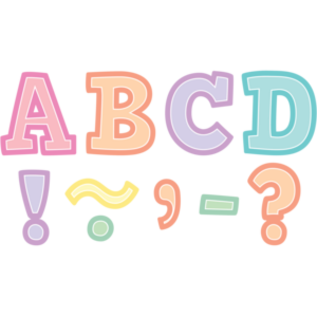 Teacher Created Resources Pastel Pop Bold Block 3" Magnetic Letters