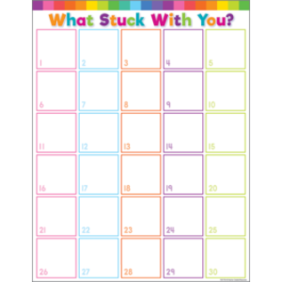 Teacher Created Resources Colorful What Stuck With You? Chart