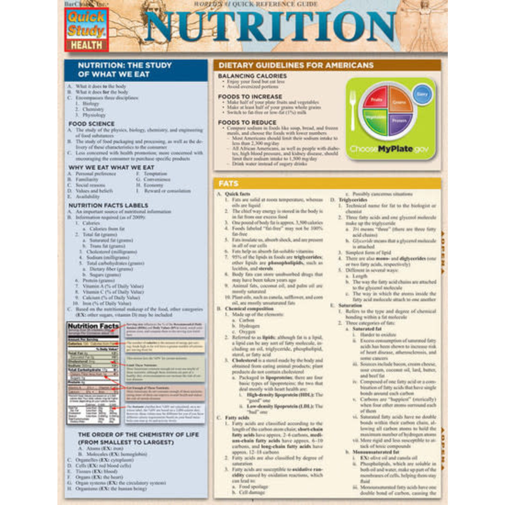 QuickStudy QuickStudy | Nutrition Laminated Reference Guide [218425]