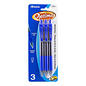 BAZIC BAZIC Optima Blue Oil-Gel Ink Retractable Pen w/ Grip (3/Pack)