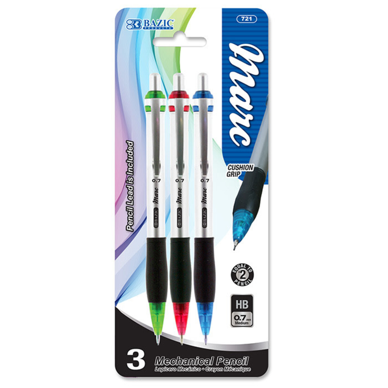 BAZIC BAZIC Marc 0.7 mm Mechanical Pencil (3/Pack) [721]