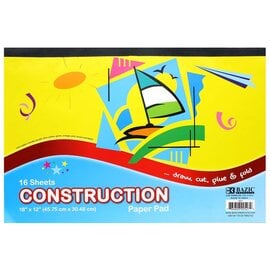 BAZIC BAZIC 16 Ct. 18" X 12" Construction Paper Pad