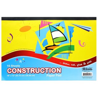 BAZIC BAZIC 16 Ct. 18" X 12" Construction Paper Pad