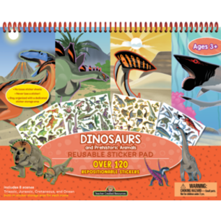 Teacher Created Resources Dinosaurs and Prehistoric Animals Reusable Sticker Pad