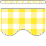 Teacher Created Resources Yellow Gingham Scalloped Border Trim [TCR8500]