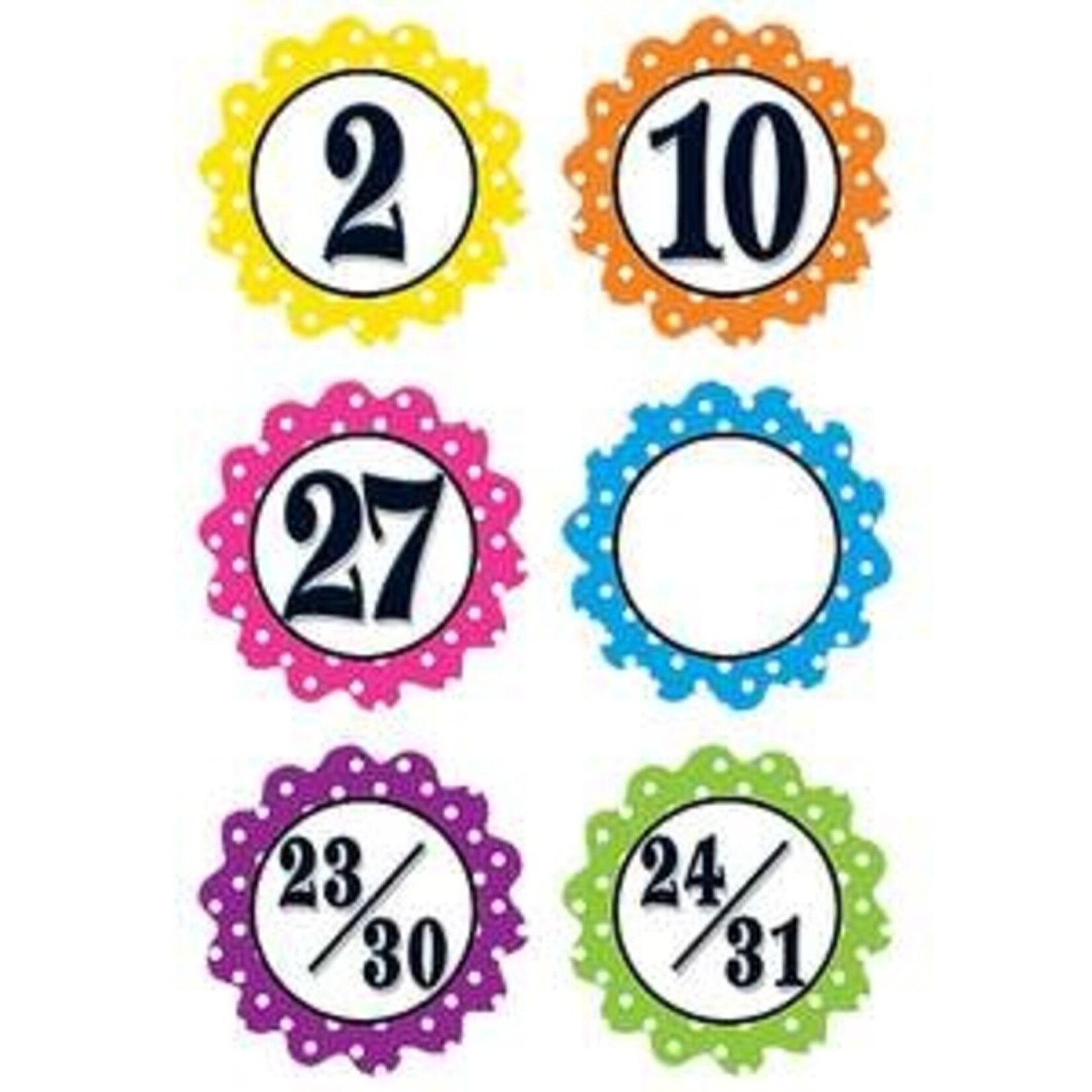 Teacher Created Resources Polka Dot Flowers Calendar Days [TCR5279]