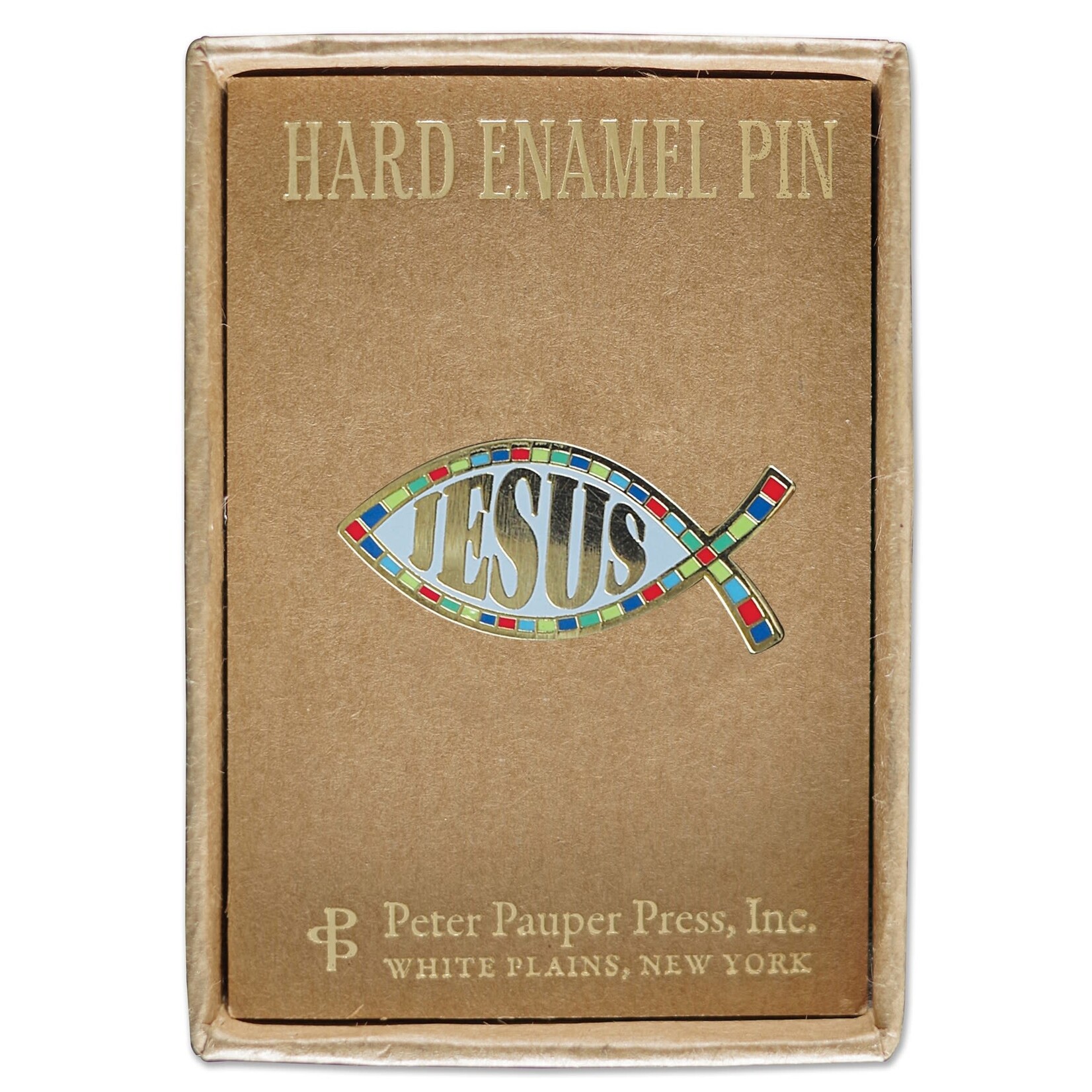 Peter Pauper Press Hard Enamel Pin - Jesus Fish (Ichthys) [PPP0956]