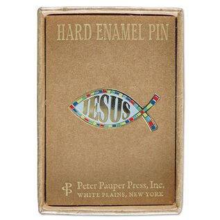 Peter Pauper Press Hard Enamel Pin - Jesus Fish (Ichthys)