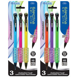 BAZIC BAZIC Electra 0.7 mm Fashion Color Mechanical Pencil with Gel Grip (3/Pack)