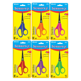 1InTheOffice Scissors for School Kids Blunt Tip, Safety Scissors for Kids,  Kid Scissors, Child Size Scissors, Kids Safety Scissors (2 Pack)