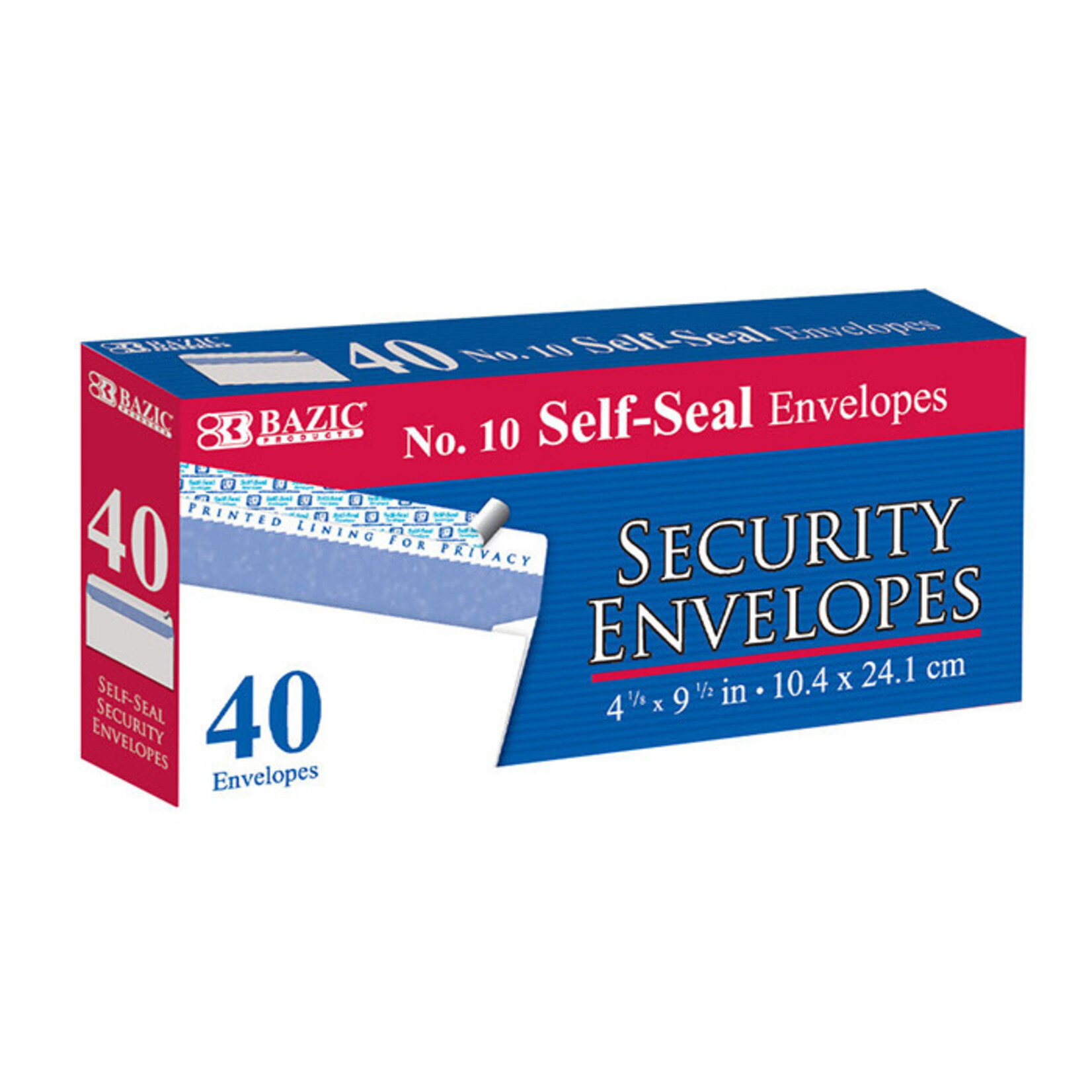 BAZIC BAZIC #10 Self-Seal Security Envelopes (40/Pack) [575]