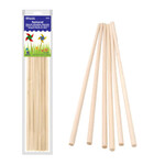 BAZIC Wooden Dowel Round Natural 3/8" x 12" (6/Bag) [6810]