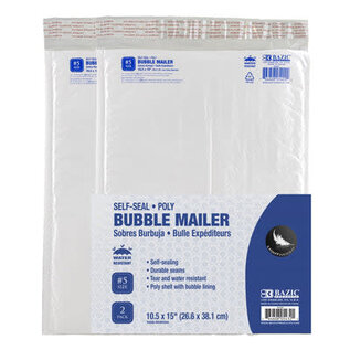 BAZIC BAZIC 10.5" x 15" (#5) Poly Bubble Mailer (2/Pack)