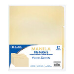 BAZIC BAZIC 1/3 Cut Letter Size Manila File Folder (12/Pack) [3100]