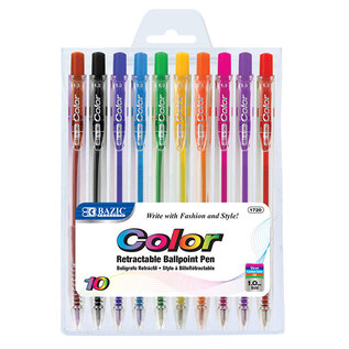 BAZIC BAZIC 10 Color Retractable Pen