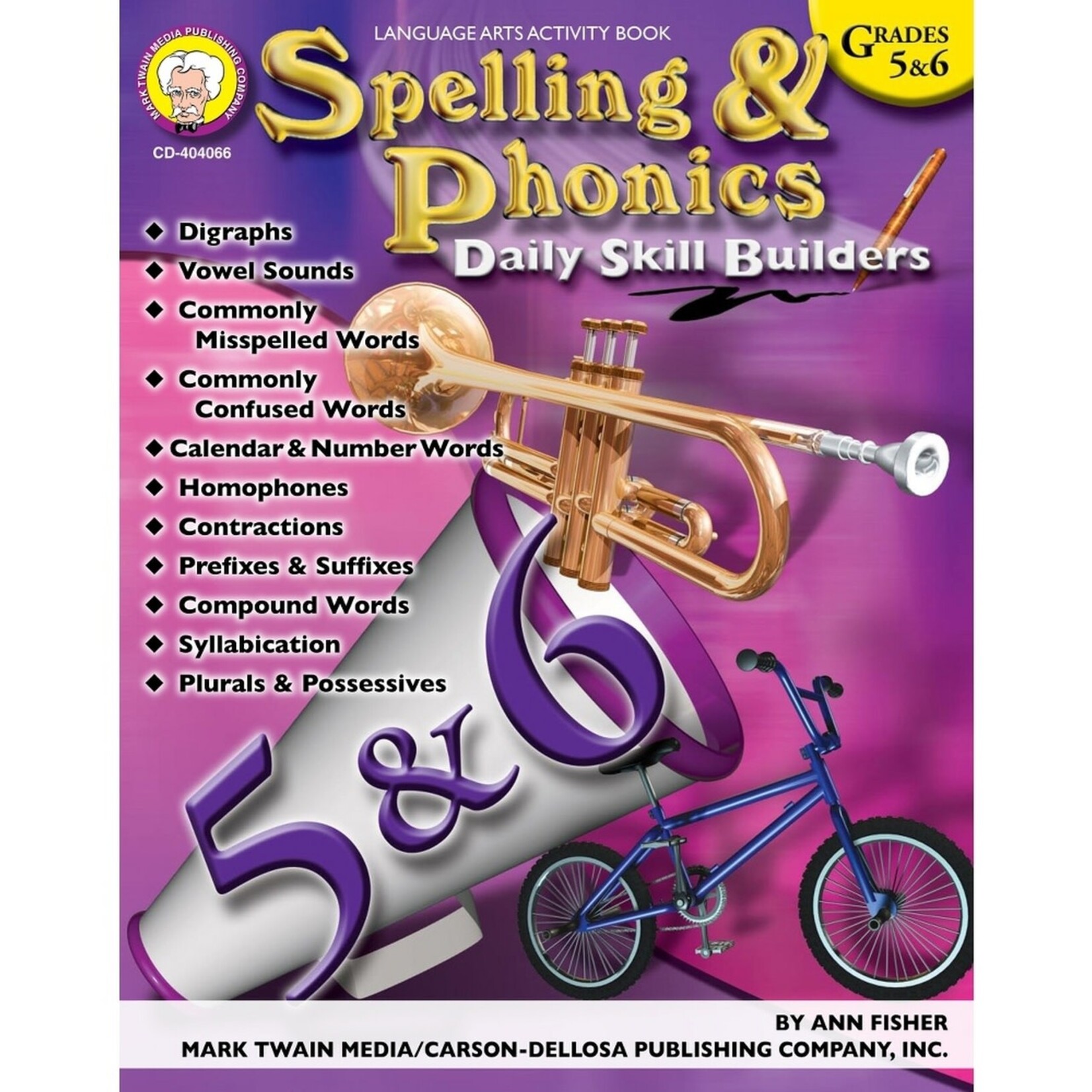Carson-Dellosa Publishing Group Daily Skill Spelling & Phonics Book Grades 5-6 [CD404066]
