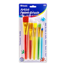 BAZIC Paint Brush Nylon w/ Translucent Handle  Set