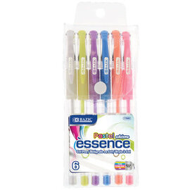 BAZIC Essence Gel Pen 6 Pastel Color w/ Cushion Grip