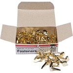 Charles Leonard Co. Charles Leonard Fasteners, Round Head, Brass Plated, 1/2 Inch Shank, 8 MM Head, 100-Pack (2R-BP) [‎CHL2RBP]
