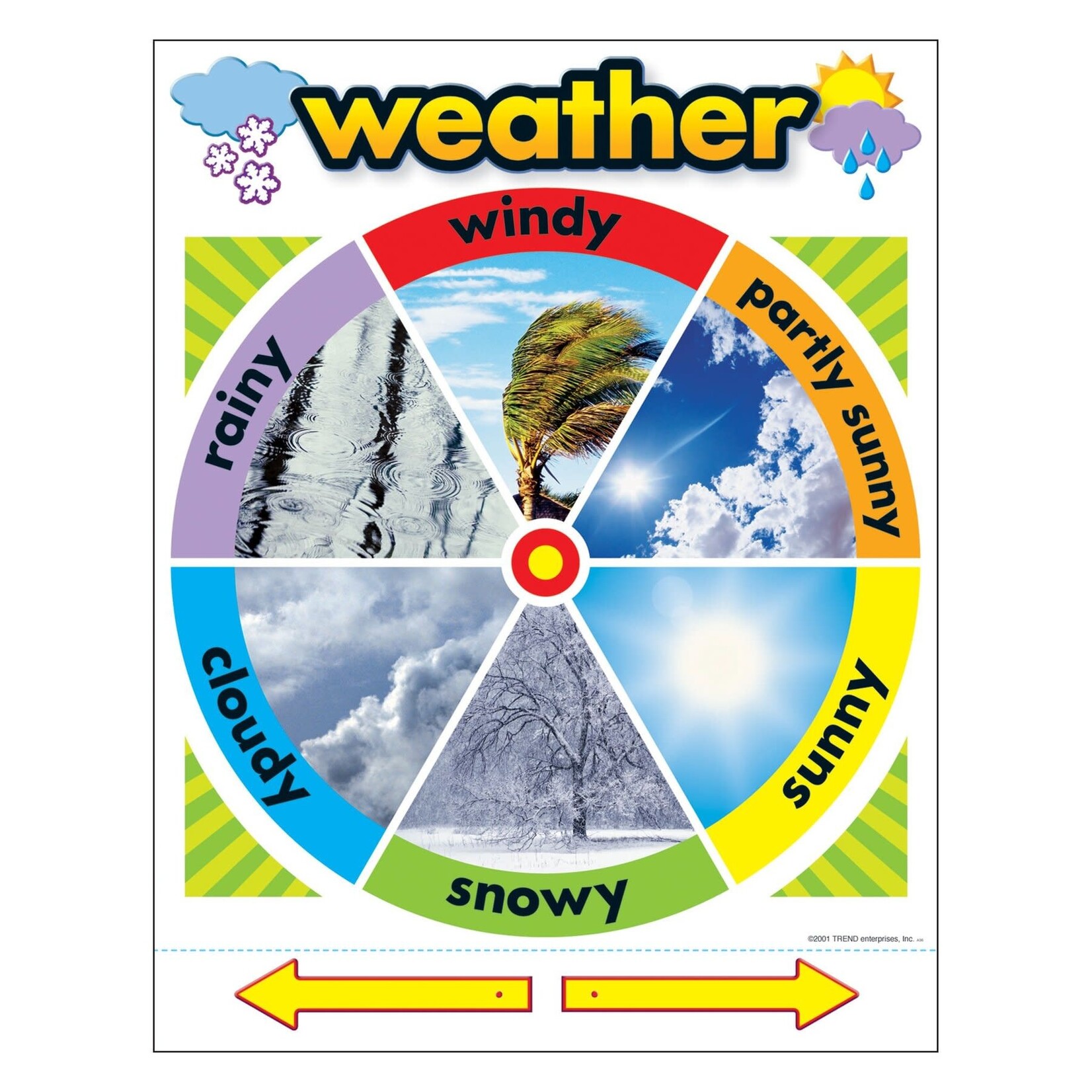 Trend Enterprises WEATHER Learning Chart 17 x 22 [T38046]