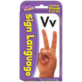 Trend Enterprises Sign Language Pocket Flash Cards