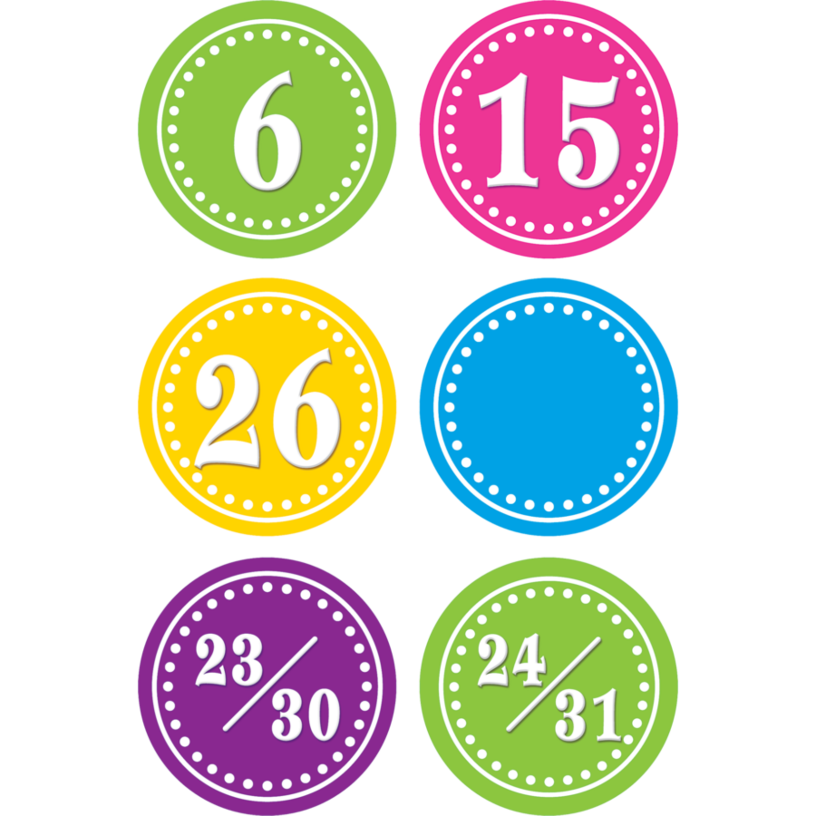 Teacher Created Resources Bright Circles Calendar Days [TCR5187]