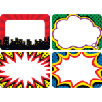 Teacher Created Resources Superhero Name Tags/Labels - Multi Pack [TCR5587]
