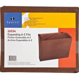 Business Source A-Z File Accordion 21 Pocket No Flap 8.5 x 11