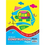 BAZIC BAZIC Construction Paper Pad 48 Sheets 9" X 12", Assorted Colors [554]