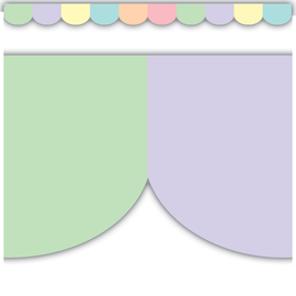 Teacher Created Resources Pastel Pop Scalloped Die-Cut Border Trim