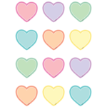 Teacher Created Resources Pastel Pop Hearts Mini Accents [TCR8420]
