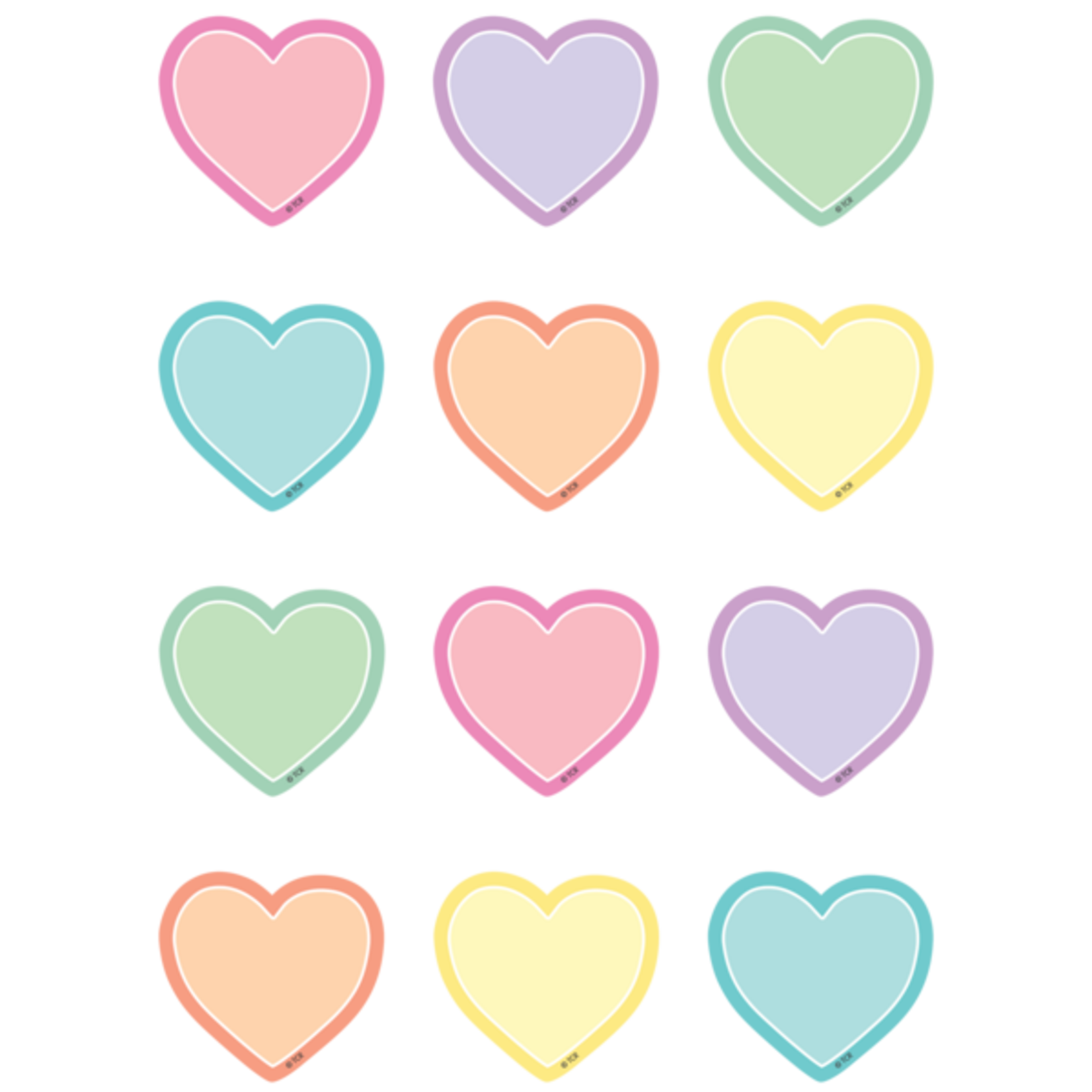Teacher Created Resources Pastel Pop Hearts Mini Accents [TCR8420]