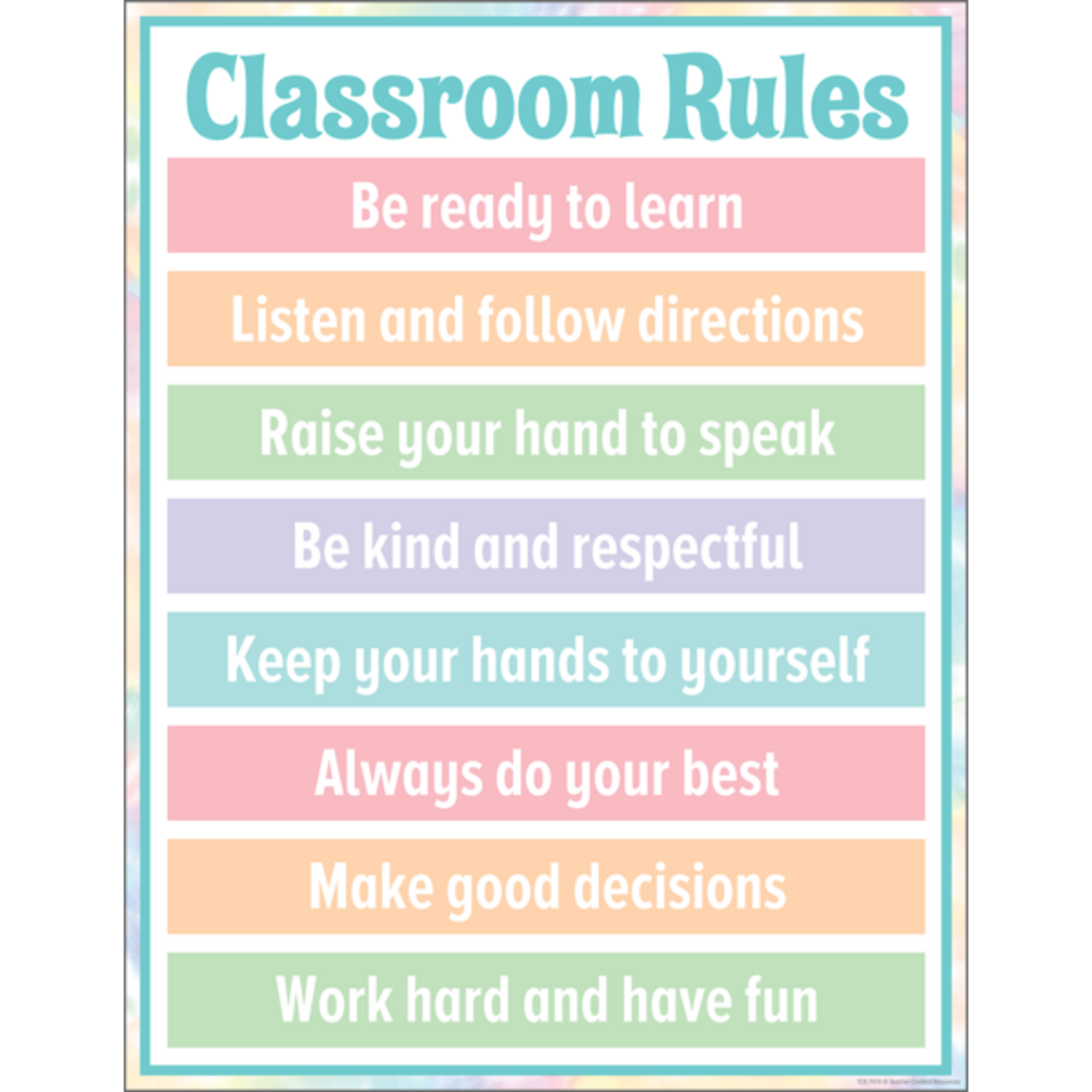 Teacher Created Resources Pastel Pop Classroom Rules Chart 17x22 [TCR7474]