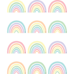 Teacher Created Resources Pastel Pop Rainbows Mini Accents [TCR8442]