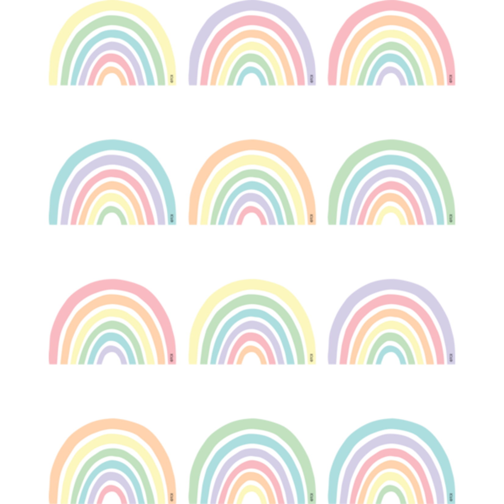 Teacher Created Resources Pastel Pop Rainbows Mini Accents [TCR8442]