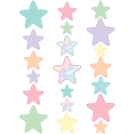 Teacher Created Resources Pastel Pop Stars Accents - Assorted Sizes