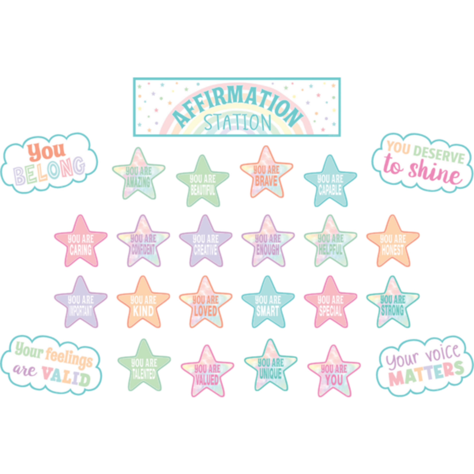 Teacher Created Resources Pastel Pop Positive Affirmations Mini Bulletin Board [TCR8414]