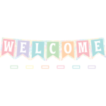 Teacher Created Resources Pastel Pop Pennants Welcome Bulletin Board [TCR8410]
