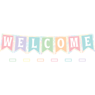 Teacher Created Resources Pastel Pop Pennants Welcome Bulletin Board