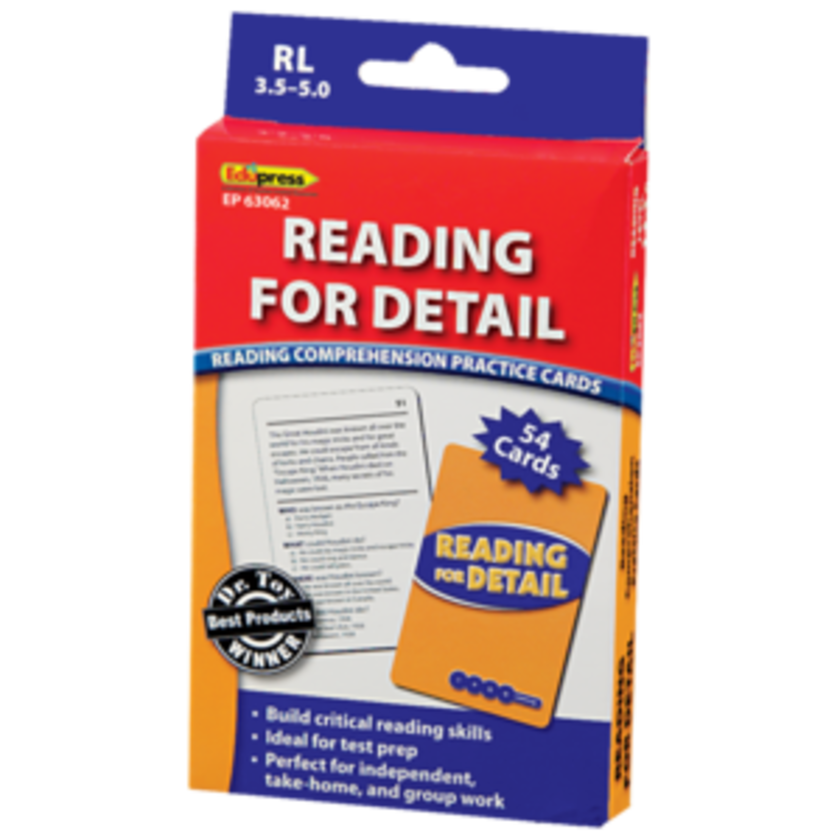 Teacher Created Resources Reading for Detail Practice Cards Blue Level [TCR63062]