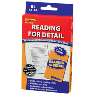 Teacher Created Resources Reading for Detail Practice Cards Blue Level