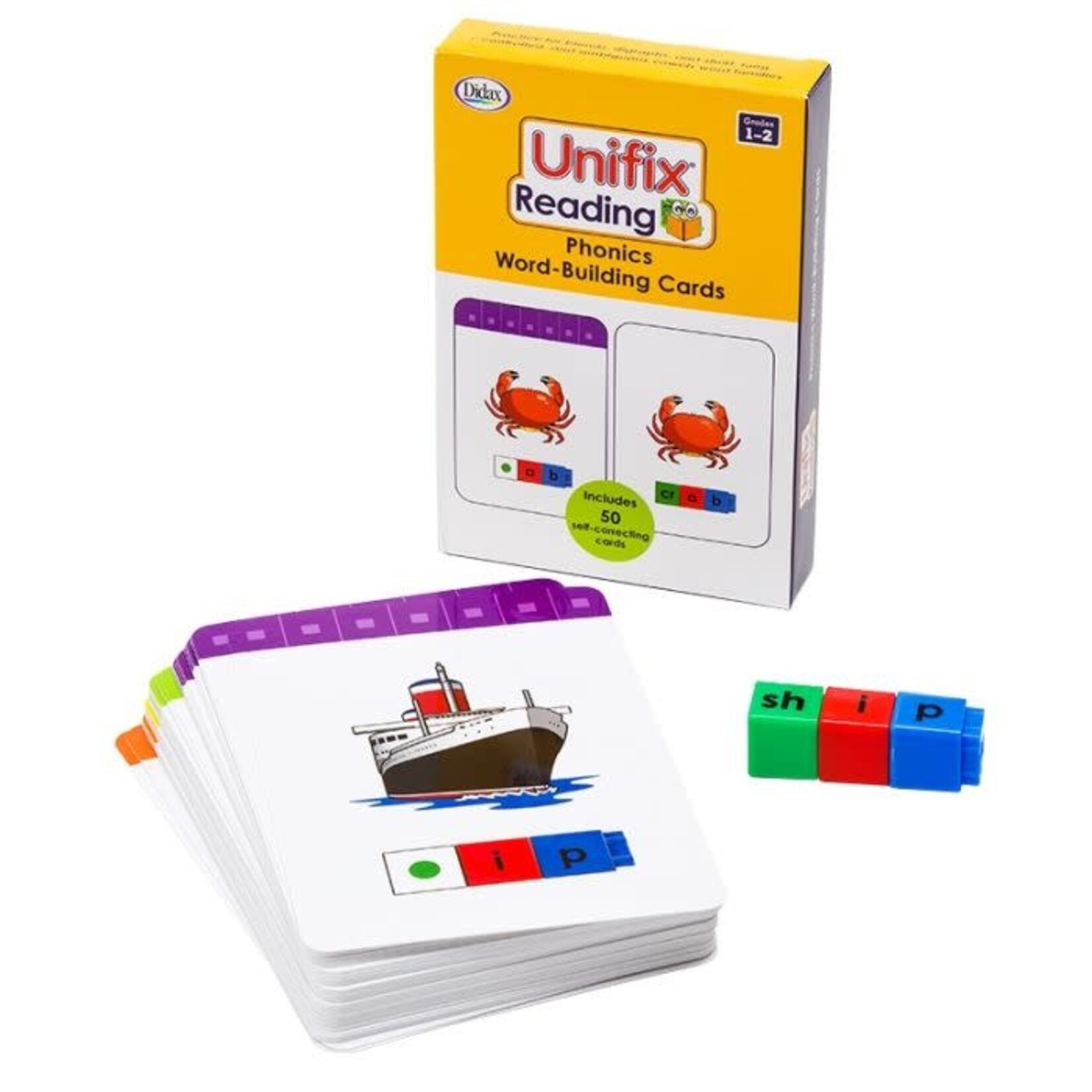 DIDAX Unifix Reading: Phonics Word-Building Cards [211415]