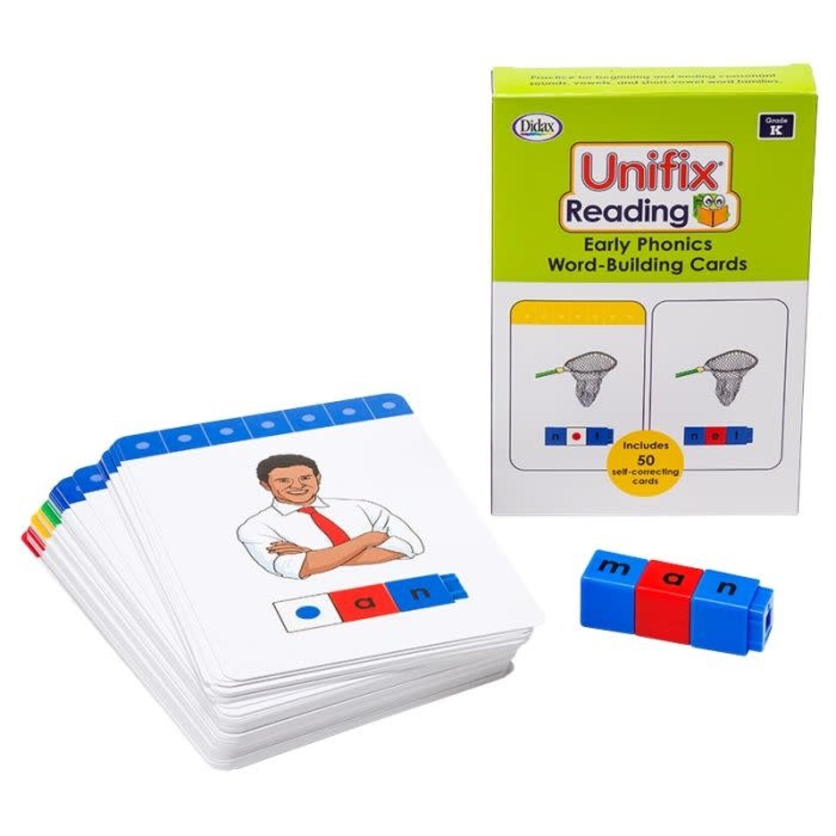 DIDAX Unifix Reading: Early Phonics Word-Building Cards [211412]