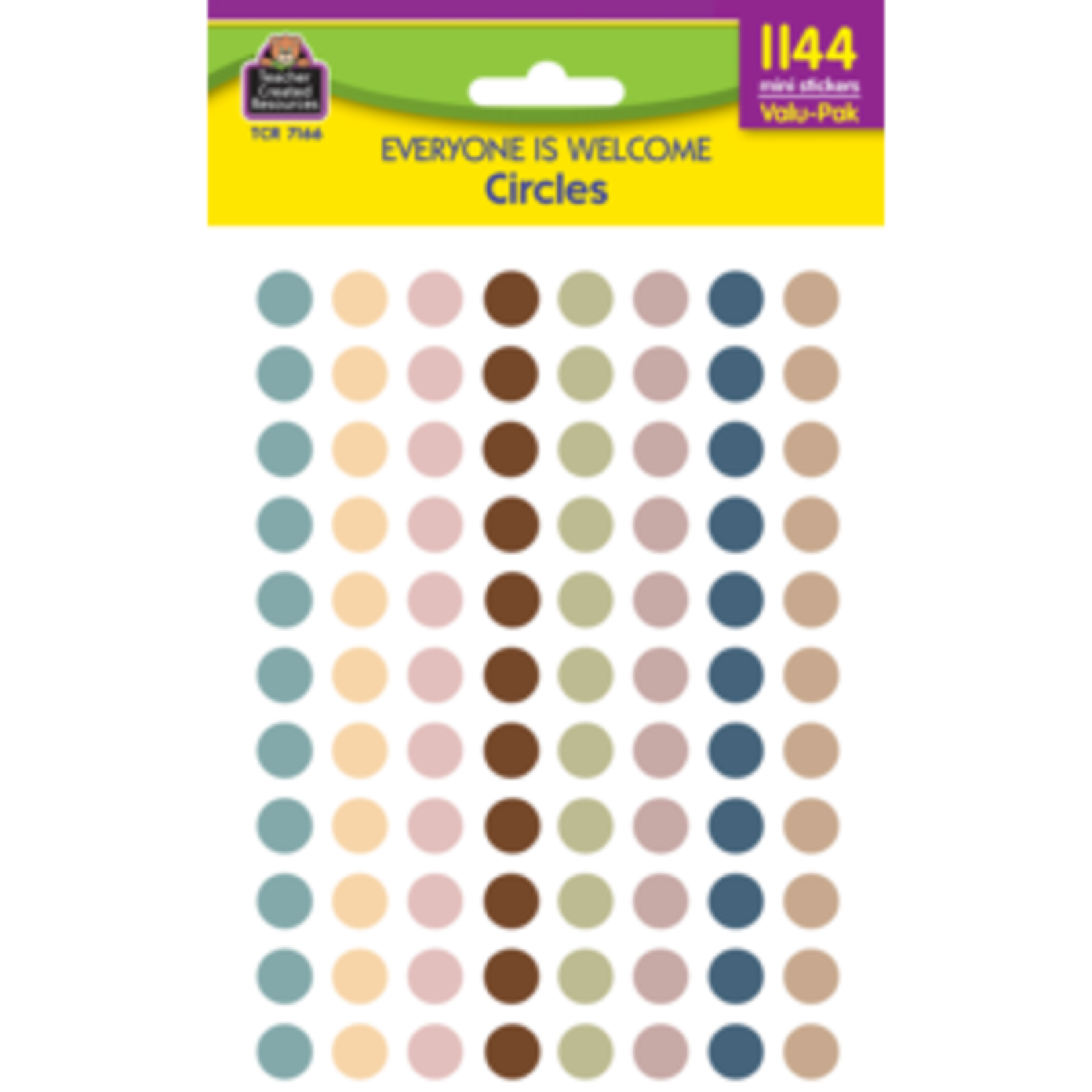 Teacher Created Resources Everyone is Welcome Circles Mini Stickers Valu-Pak [TCR7166]