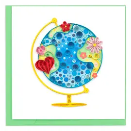 QUILLING CARDS, INC Quilled Floral Globe Greeting Card