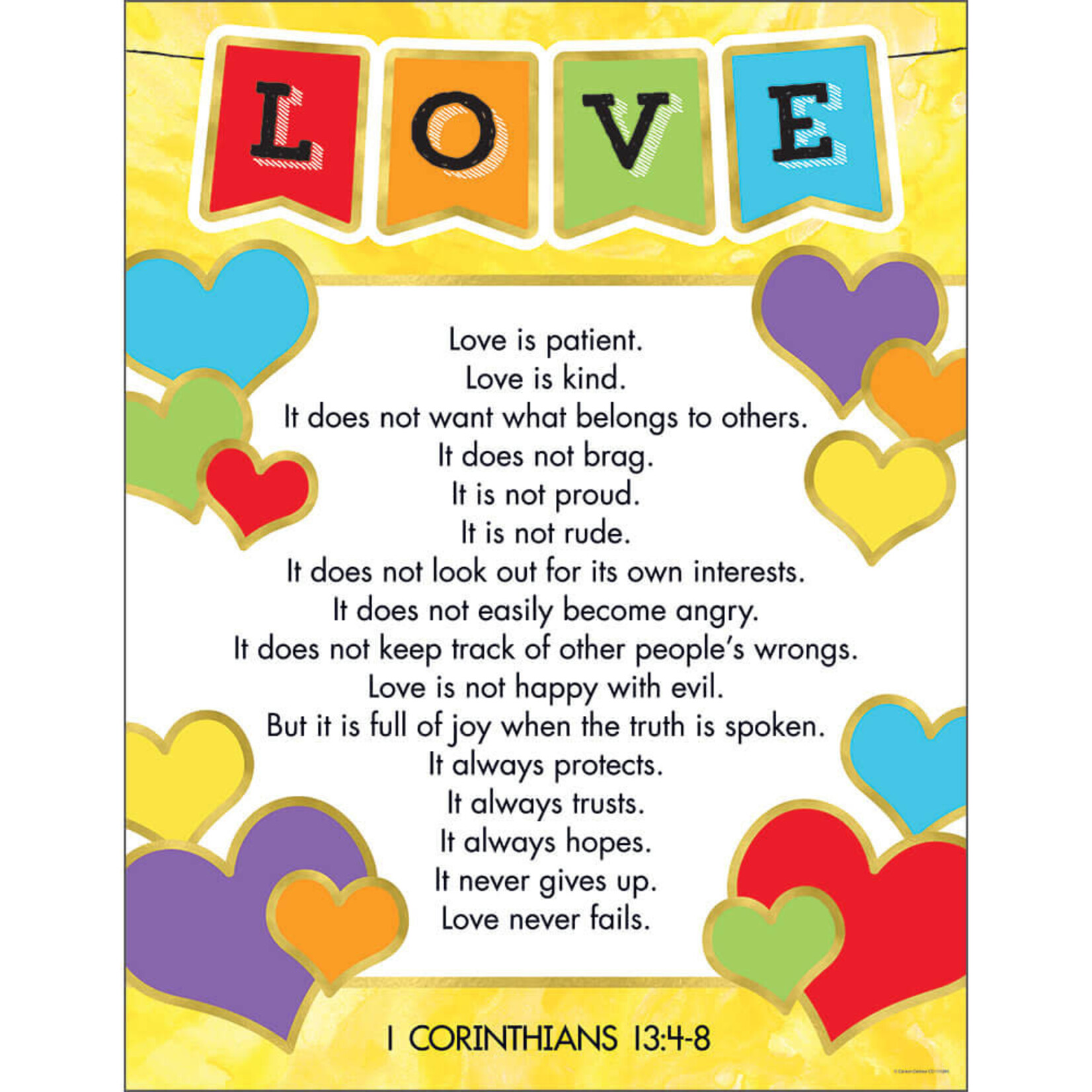 Carson-Dellosa Publishing Group The Love Verses Chart 17x22 [CD114284]