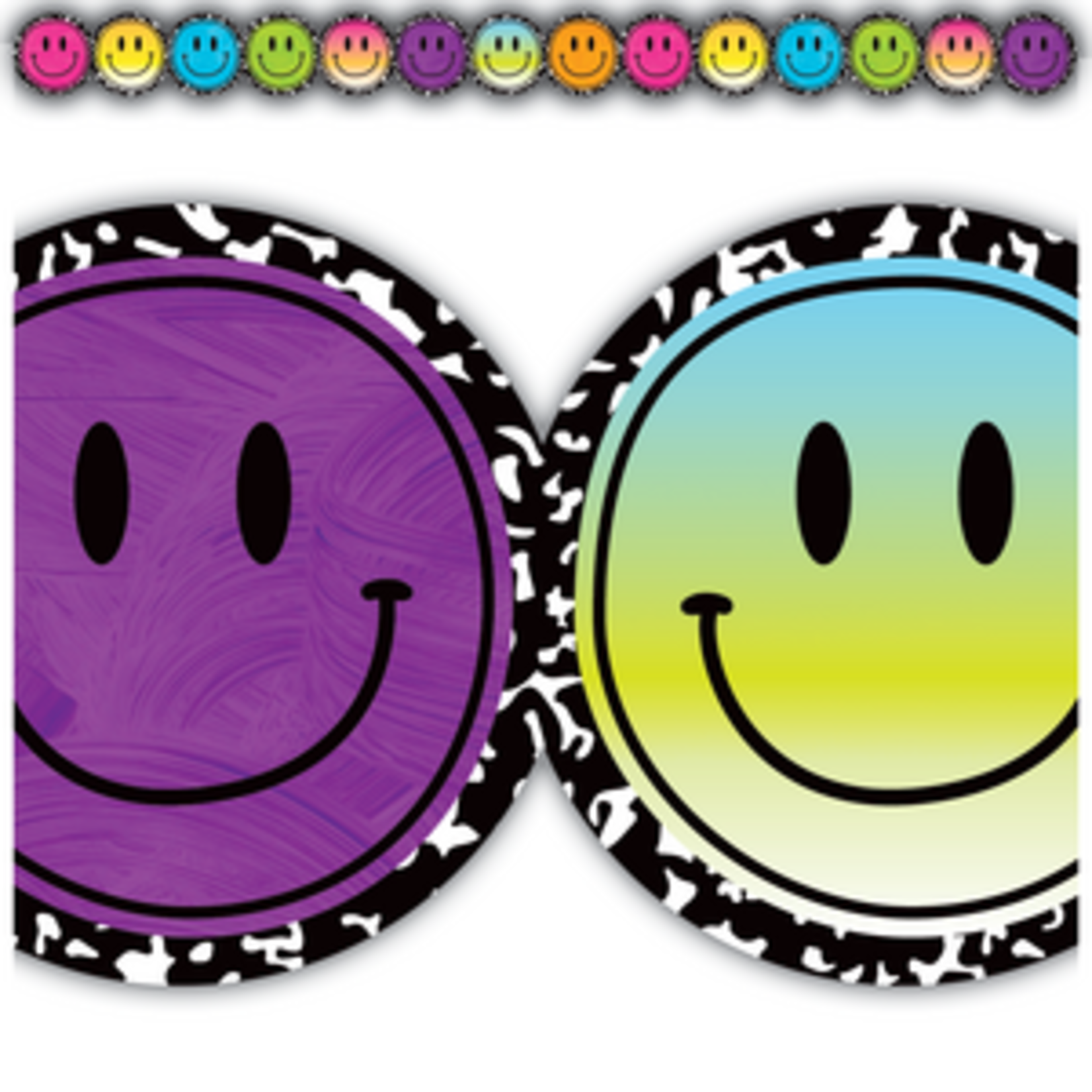 Teacher Created Resources Brights 4Ever Smiley Faces Die-Cut Border Trim [TCR6929]